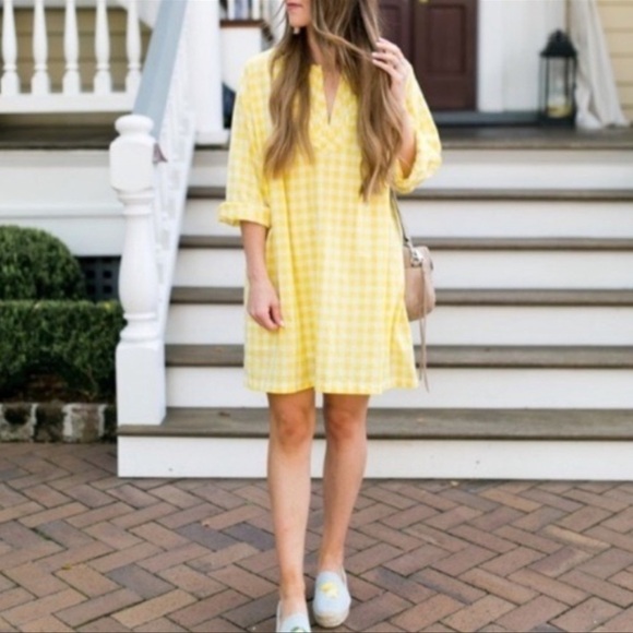 Madewell Yellow Gingham Tunic Dress - Small - Picture 11 of 16